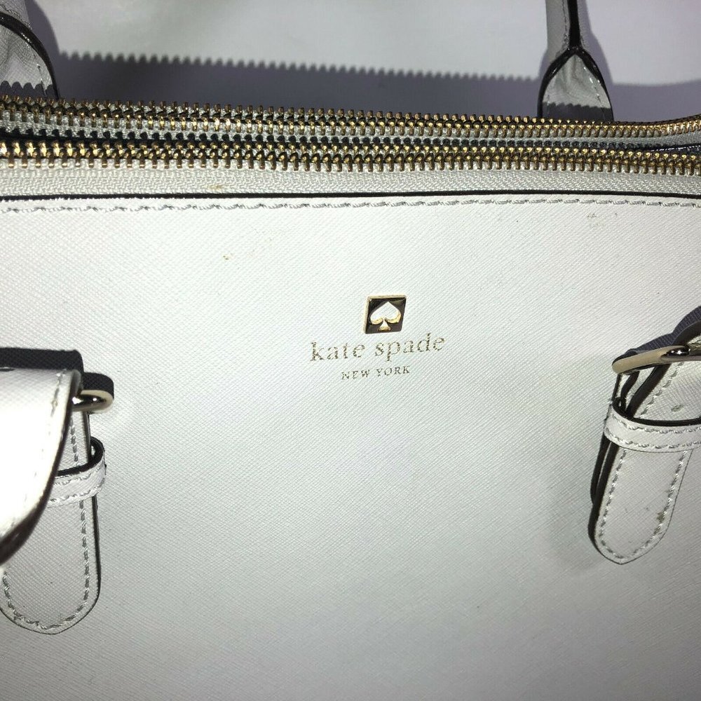 Kate Spade NY Charlotte Street Reena Tote Bag Stone Ice Gray Shoulder Purse - Picture 4 of 16